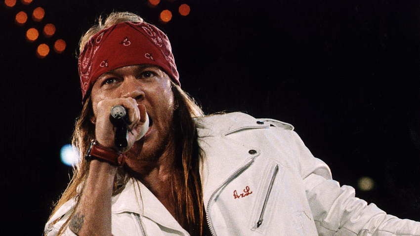 B4K77N NOT AVAILABLE FOR PRINTS USAGE Axl Rose Pop Singer of Guns N Roses Pop Group Dbase Freddie Mercury Tribute Concert 1992