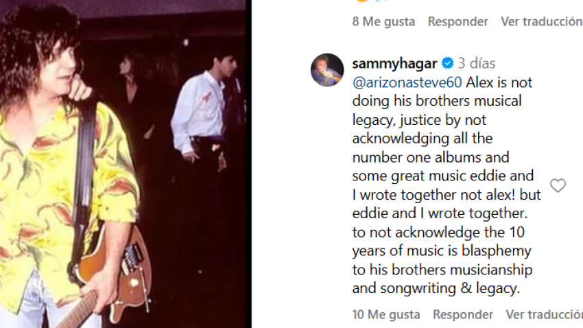 Segundo comentario de Sammy Hagar