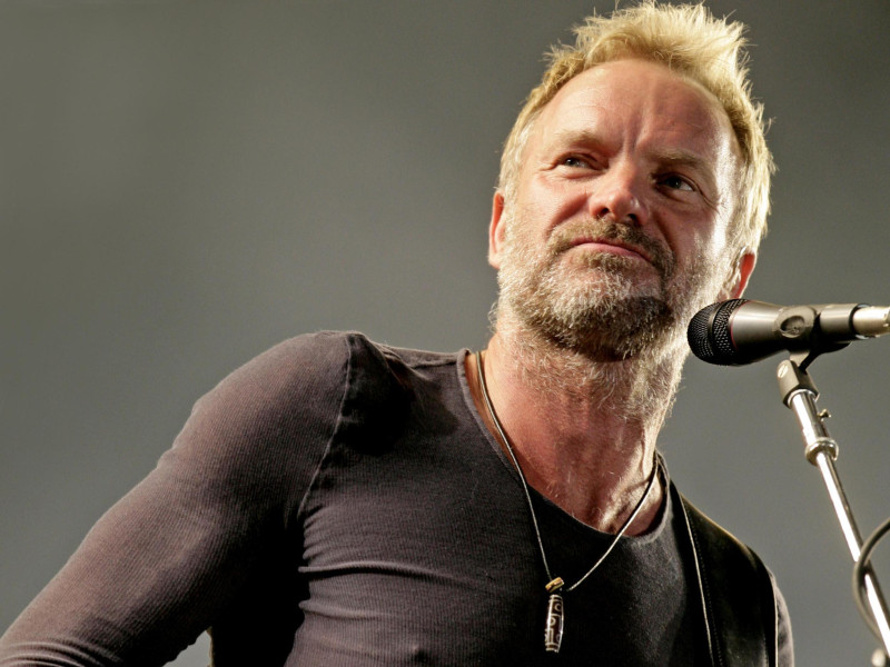 GAX96B Isle of Wight Festival 2008 - Day 3. Sting of The Police performs at the Isle of Wight Festival 2008 at Seaclose Park on the Isle of Wight.