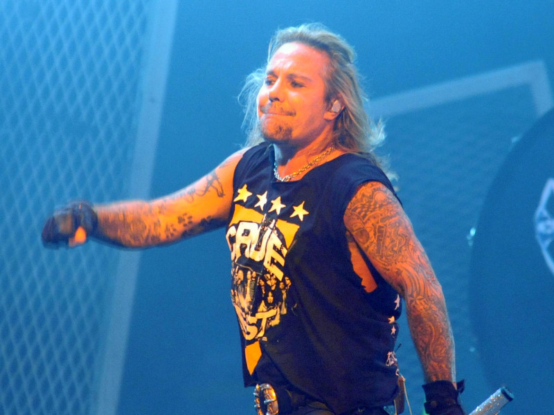 CD40TN Jul 5, 2008 - Charlotte, North Carolina; USA - Singer VINCE NEIL of the band Motley Crue performs live as their 2008 Crue Fest Tour makes a stop at the Verizon Wireless Amphitheatre located in Charlotte. Copyright 2008 Jason Moore. Mandatory Credit: Jason Moore