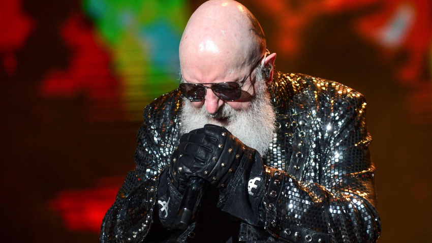 3CAD8EB Judas Priest (Rob Halford, voice) performing live. Masters of Rock Festival. Buenos Aires.