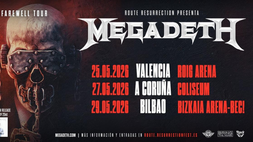 Megadeth anuncia sus fechas "finales" en España: Valencia, A Coruña y Bilbao