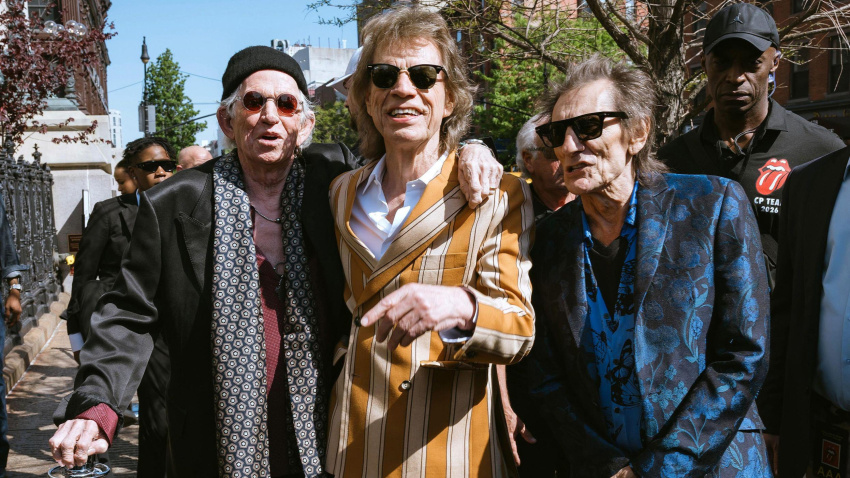 3EDHW7F May 5, 2026, Brooklyn, Ny, United States: Keith Richards, Mick Jagger and Ronnie Wood of The Rolling Stone invite friends, journalists and fellow artists for a preview of their forthcoming 25th album, Foreign Tongues. Held at Weylin in Brooklyn, New York. Dinara Khairova/Photo Image Press/Zuma Press May 5, 2025. (Credit Image: © Photo Image Press via ZUMA Press Wire) EDITORIAL USAGE ONLY! Not for Commercial USAGE!