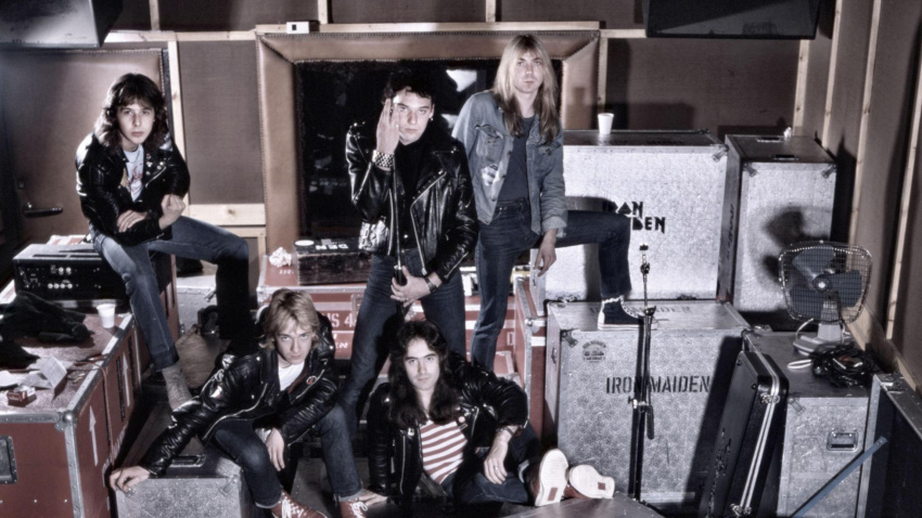 2J3GMA6 Iron Maiden rehearsal room 1979