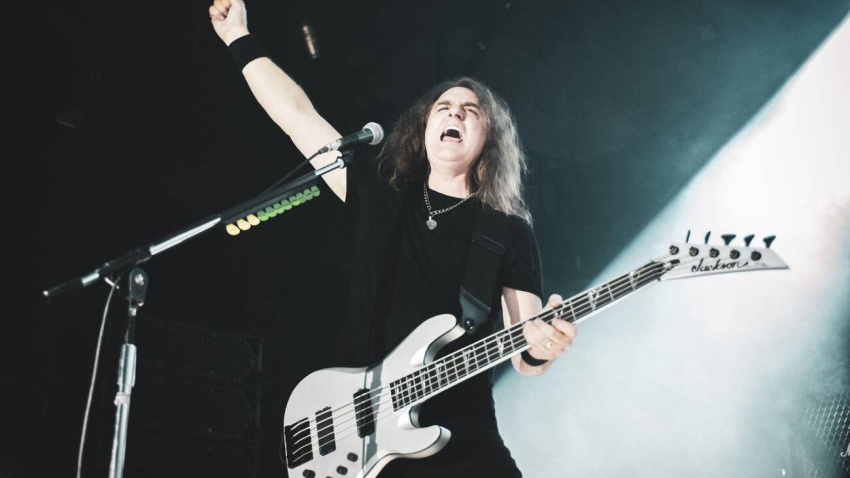 2AYX1WF 2AYX1WF ALCATRAZ, MILANO, ITALY - 2020/02/16: Dave Ellefson of the American band Megadeth perform live at the Alcatraz club in Milan opening for Five Finger Death Punch (5FDP)