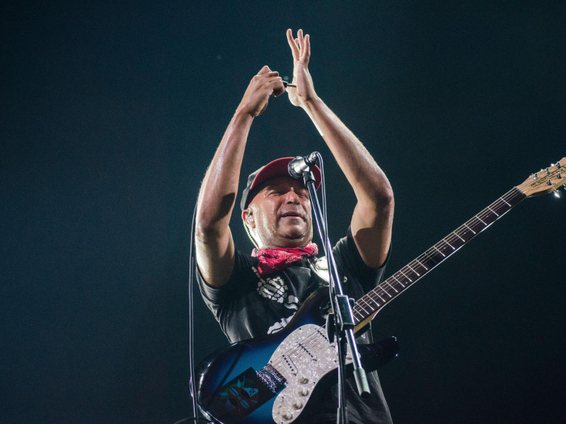 2XJA691 Tom Morello performing at Peace & Friendship Stadium, Athens / Greece, July 2024