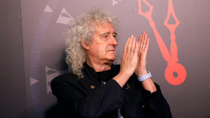 2X6HHG4 Brian May bei der Pressekonferenz zur Eroffnung vom Starmus VII Festival 2024. Bratislava, 13.05.2024