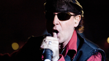 GA6YPH Klaus Meine, lead singer of Scorpions performs live on stage at the Hammersmith Apollo in central London.