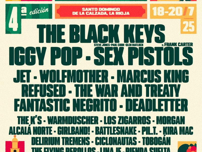 The Black Keys, Iggy Pop, Sex Pistols o Wolfmother en La Rioja: todo es posible en el Rockland Art Fest