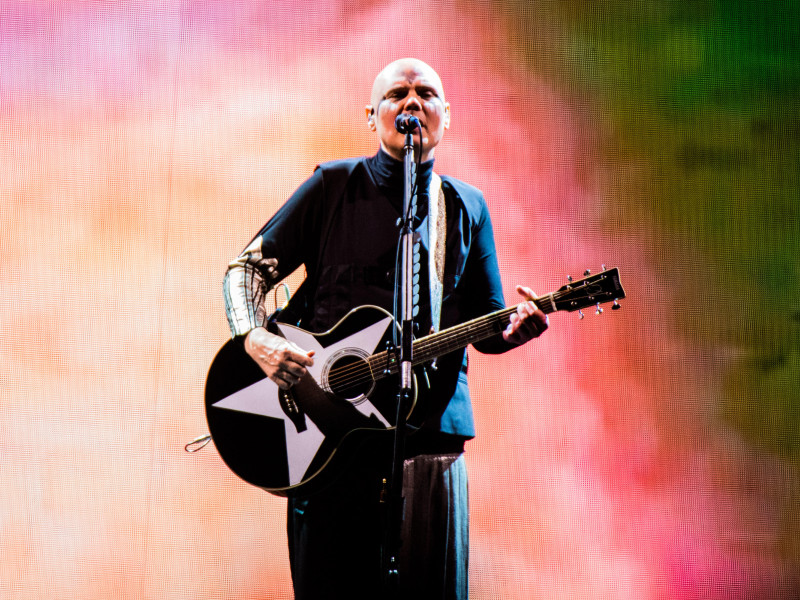 R7RWEX Billy Corgan, singer and founder of The American rock band The Smashing Pumpkins, performing live on stage in Bologna for their reunion tour 2018.