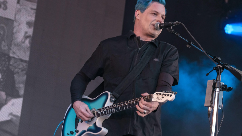 2JF1AGM Singer songwriter and guitarist John Anthony White, ne Gillis, commonly known as Jack White III, garage revivalist, performs live on the Park Stage at Glastonbury Festival. He is a 12 time Grammy Award winner and former frontman of American rock band duo The White Stripes.