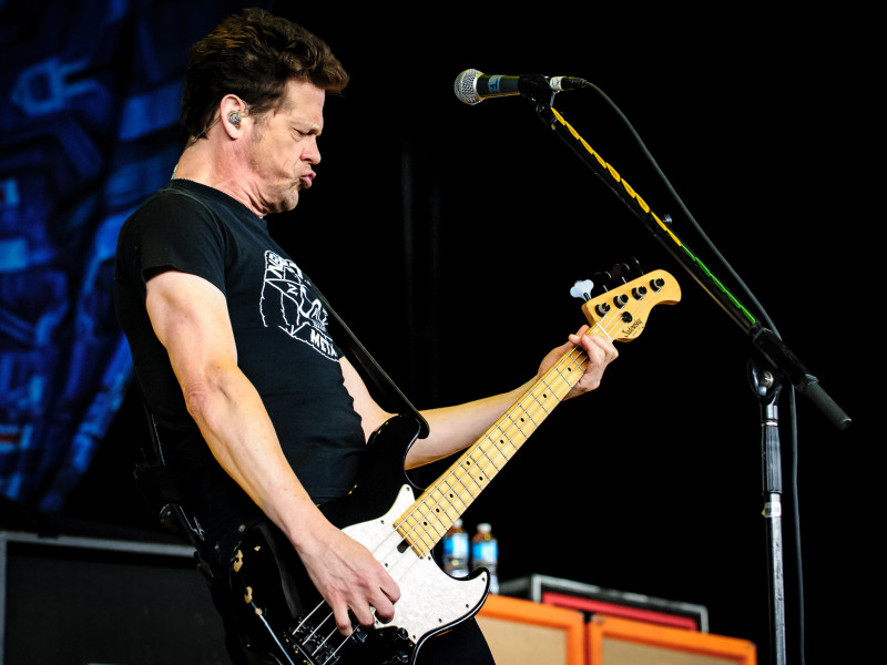 DCE4FK Aug. 11, 2013 - Toronto, Ontario, Canada - American heavy metal band 'Newsted' on stage at Molson Canadian Amphitheatre in Toronto during Gigantour 2013..Band members:.JASON NEWSTED.MIKE MUSHOK.JESSIE FARMSWORTH.JESUS MENDEZ JR. (Credit Image: © Igor Vidyashev/ZUMAPRESS.com)