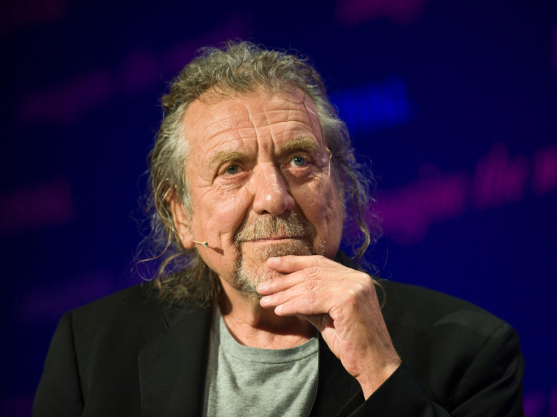 JAGE94 Robert Plant legendary singer songwriter & musician pictured on stage at Hay Festival of Literature and the Arts 2017 Hay on Wye Powys Wales UK