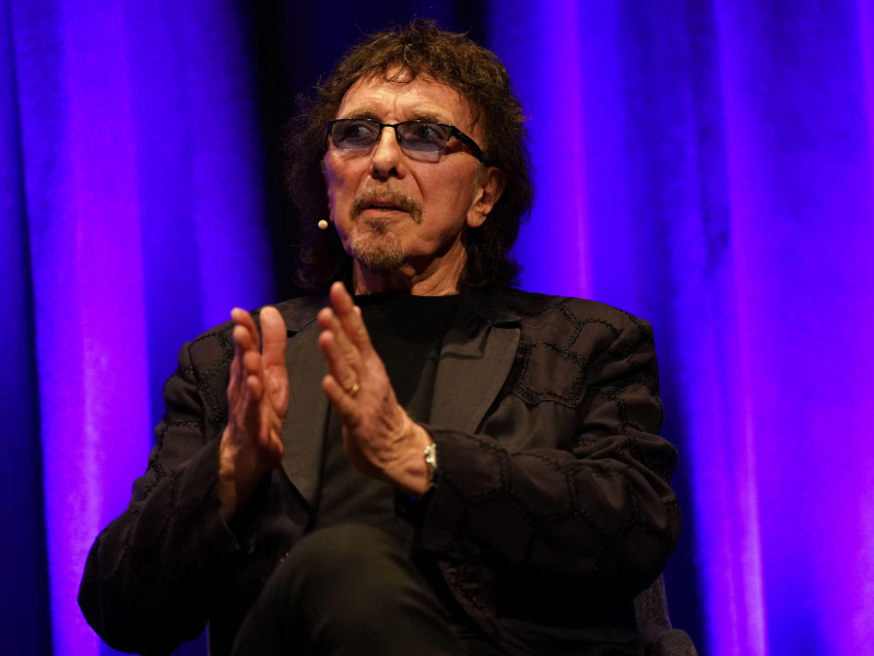 2PT18E9 Black Sabbath guitarist Tony Iommi during the launch event for Black Sabbath - The Ballet, at Patrick Studio, at Birmingham Hippodrome. Picture date: Thursday April 27, 2023.