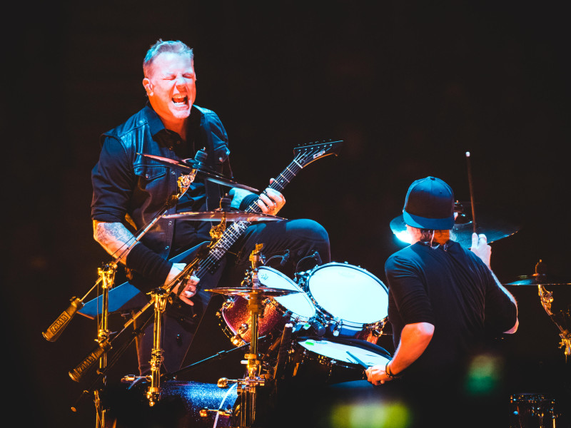 M96Y3P Italy:The american band Metallica performing live on stage in Torino, for the "Worldwired" tour concert. Photo: Alessandro Bosio/Alamy Live News