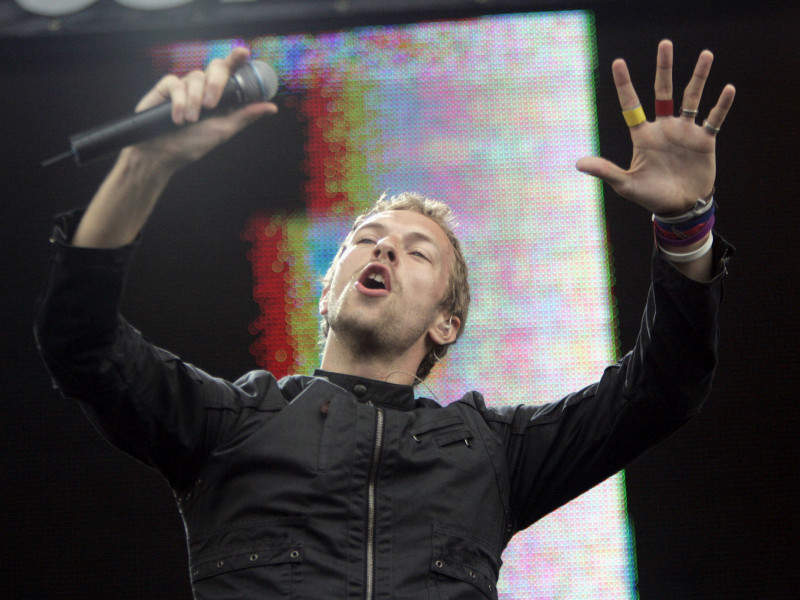 BJKC34 CHRIS MARTIN LIVE 8 HYDE PARK LONDON ENGLAND 02 July 2005