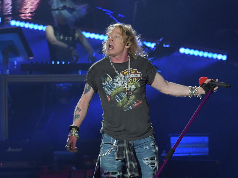 WB6N6A Rio de Janeiro, September 24, 2017.Singer Axl Rose from the band Guns N 'Roses, during her show at Rock in Rio 2017 in the city of Rio de Janeiro, Br