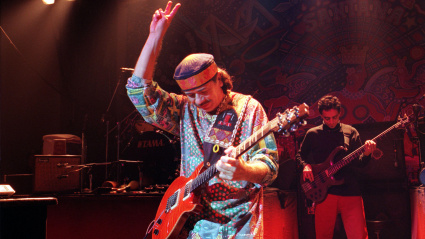 G4W6WM Grammy Awards nominee, veteran American rock and roll singer Carlos Santana, performing on stage at Tabernacle, in London's Notting Hill, where he played a special performance for invited guests.