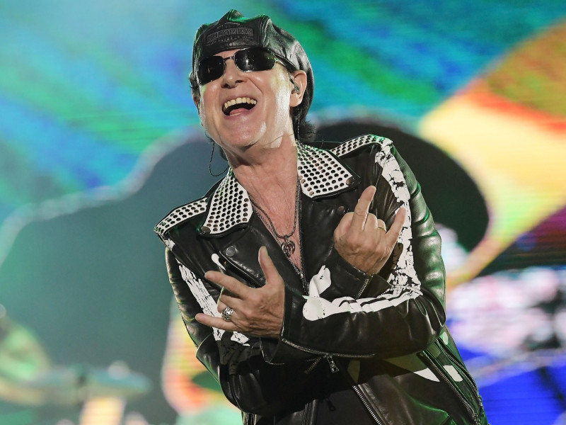 2A35M9G Rio de Janeiro, Brazil, October 4, 2019.Vocalist Klaus Meine of the rock band Scorpions during a show at Rock in Rio in Rio de Janeiro.