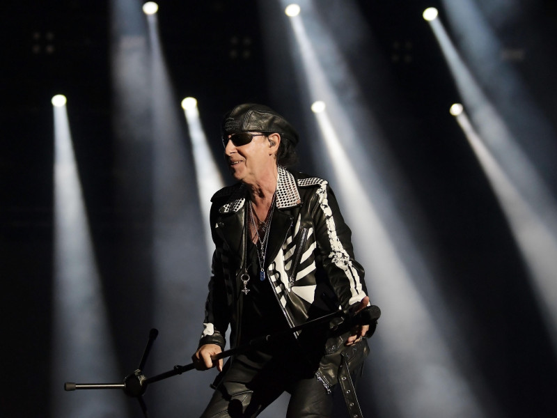 2A35MC5 Rio de Janeiro, Brazil, October 4, 2019.Vocalist Klaus Meine of the rock band Scorpions during a show at Rock in Rio in Rio de Janeiro.
