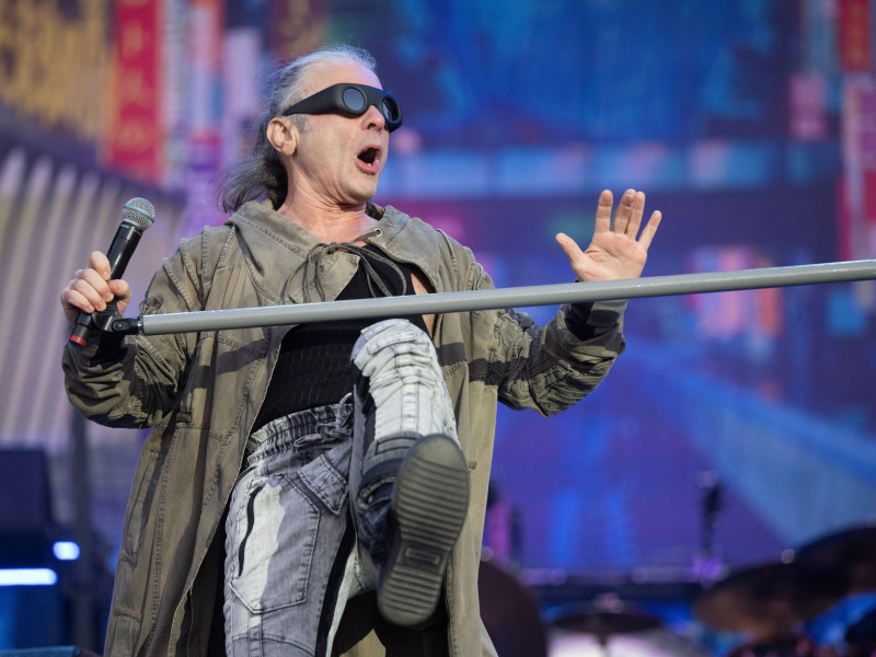 2R6KJXW SOLVESBORG 20230609 English heavy metal band Iron Maiden with singer Bruce Dickinson performs at Sweden Rock Festival 2023. Foto: Fredrik Sandberg/TT/kod 10080 Credit: TT News Agency/Alamy Live News