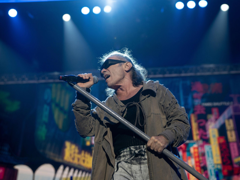 2RA46DG Manchester, UK. June 30, 2023. Iron Maiden performing at the AO Arena in Manchester on the 30th June 2023. Credit:Scott Gouldsbrough/Alamy Live News