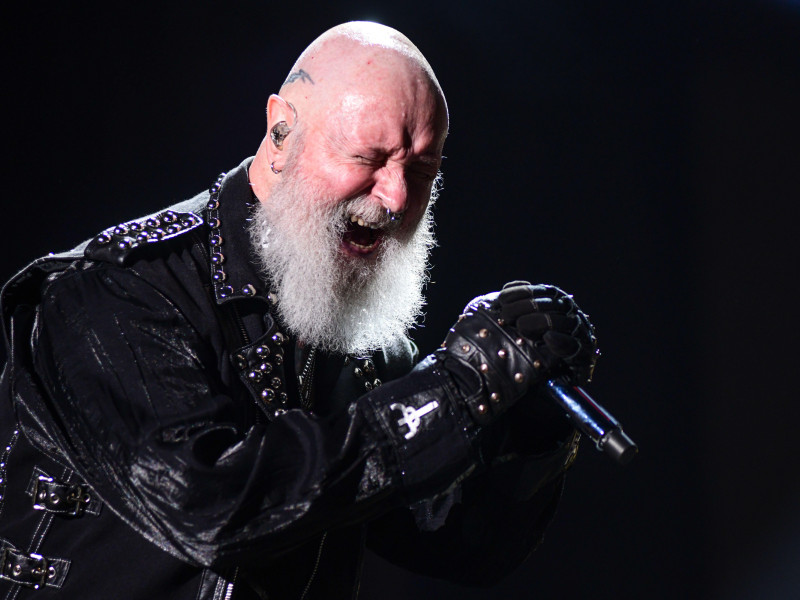 3B28DRJ Buenos Aires, Argentina. 26th Apr, 2025. Buenos Aires (26th Apr 2025). Heavy metal legends Judas Priest (Rob Halford, singer) performing live. Masters of Rock Festival. Credit: Mariano Garcia/Alamy Live News