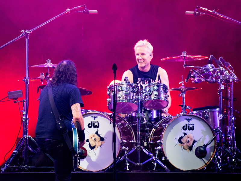 2RH4GY2 Foo Fighters, Dave Grohl and Josh Freese perform during Day 2 of Outside Lands Music Festival on Saturday August 12th, 2023 in San Francisco, California. Photo: Annie Lesser/imageSPACE