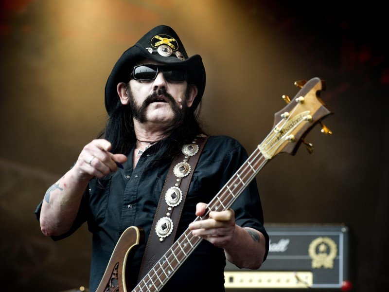 2GJ9K5N ROSKILDE 20100704 Ian "Lemmy" Kilmister och Motorhead perform at the Orange scene during the Roskilde festival Sunday.Photo: Pontus Lundahl / SCANPIX / kod 10050