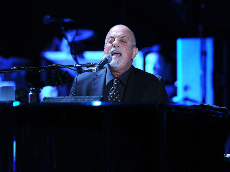 2HBHE8E Billy Joel performs on stage at the piano at the Eventim Hammersmith Apollo in London.