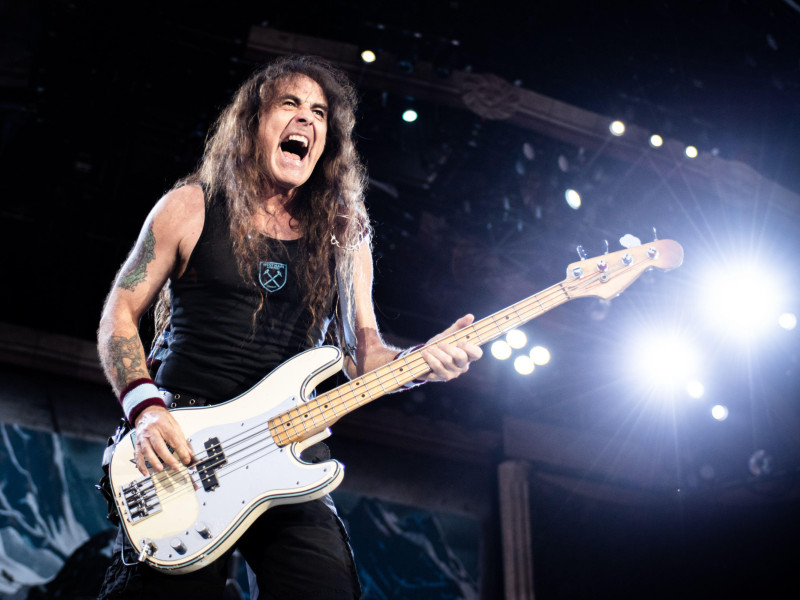 2G6GRNJ ZURICH, HALLENSTADION, SWITZERLAND: Steve Harris, bassist of the British band Iron Maiden, performing live on stage at the Hallenstadion in Zurich, for the ?Legacy of Beast? world tour 2018