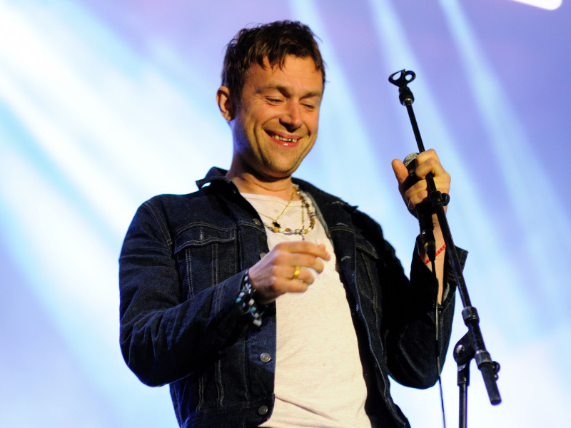 DA0RTG BARCELONA - MAY 25: Damon Albarn, frontman Blur band, performs at Heineken Primavera Sound 2013 Festival.