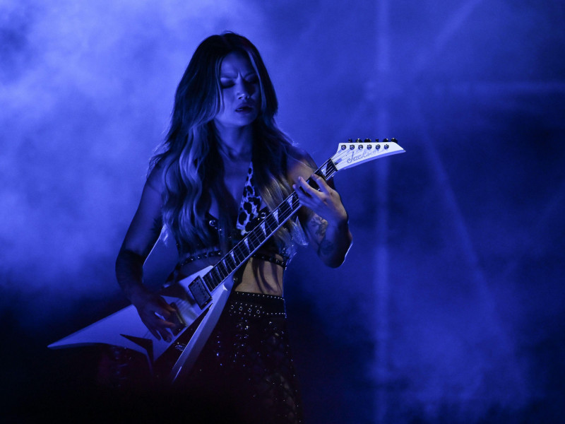 3C7F12P Rome, Italy . 01st Aug, 2025. Kiki Wong during the The Smashing Pumpkins - The Aghori Tour 2025, at the Rock in Roma, Capannelle Hippodrome, on August 1, 2025 in Rome, Italy. Credit: Domenico Cippitelli/Alamy Live News