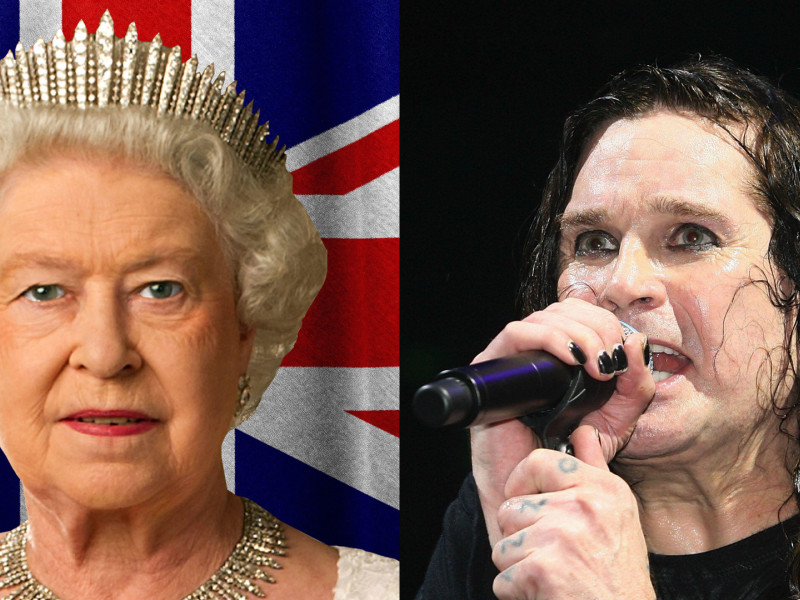 Isabel II y Ozzy Osbourne