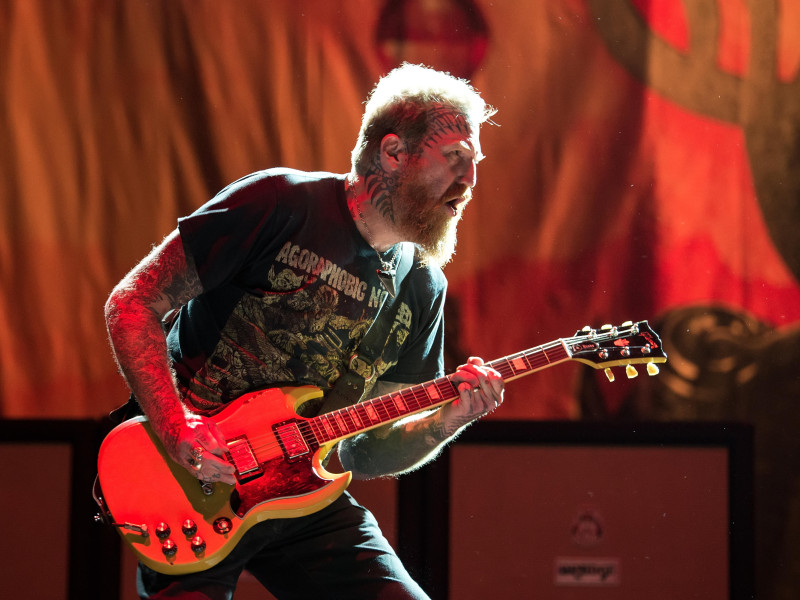 KDAWN1 MADRID - JUN 23: Mastodon (heavy metal band) perform in concert at Download (heavy metal music festival) on June 23, 2017 in Madrid, Spain.