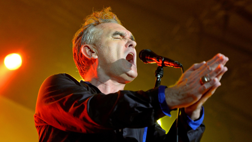 HRT3FD BARCELONA - OCT 10: Morrissey, the famous lyricist and vocalist of the rock band The Smiths, performs at Sant Jordi Club (venue).