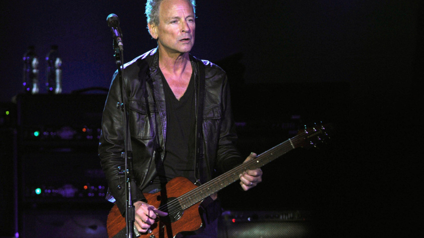 2HBHCP2 Lindsey Buckingham of Fleetwood Mac performs on stage at the 02 Arena in London.