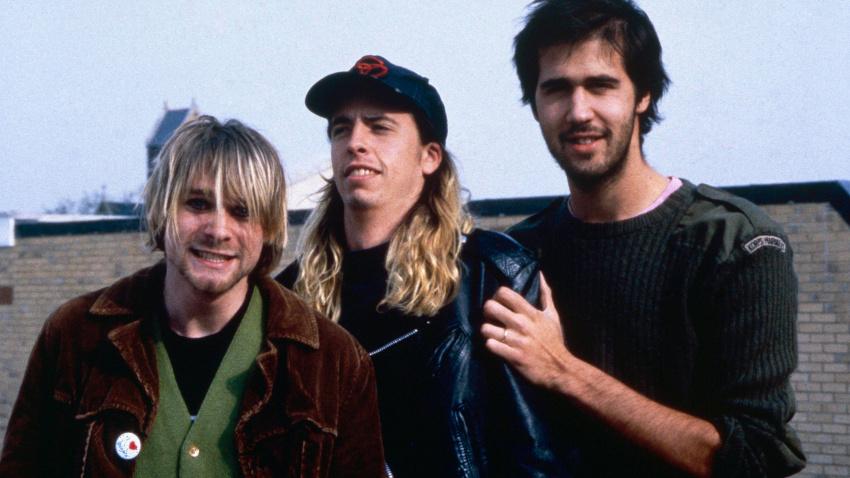 2MYD1A9 London, UK. Nirvana was an American rock band that was formed by singer/guitarist Kurt Cobain (Died in 1994) and bassist Krist Novoselic in Aberdeen, Washington in 1987. In picture: Kurt Cobain, Dave Grohl and Krist Novoselic. Circa 1990s. Ref: LMK11-40003LD-310712  *WEBSITE AND DIGITAL USAGE WILL INCUR FEES*