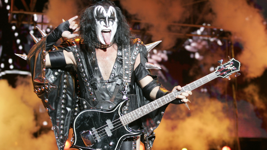 A31W3G KISS  US rock group with Gene Simmons