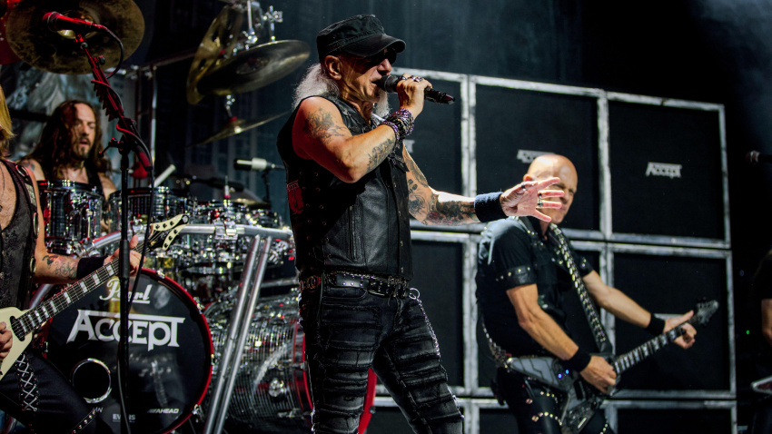 3E9CPBW Accept performing live on stage during the Full Metal Assault tour supporting KK?s Priest at The Regency Ballroom in San Francisco, California