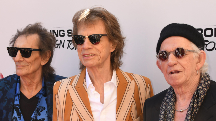 Alamy Live News. 3EDG3B7 New York, NY, USA. 5th May, 2026. Ronnie Wood, Mick Jagger and Keith Richards at The Rolling Stones: In Conversation with Conan O'Brien on May 5, 2026 at Weilin in New York City. Credit: Mpi099/Media Punch/Alamy Live News This is an Alamy Live News image and may not be part of your current Alamy deal . If you are unsure, please contact our sales team to check.