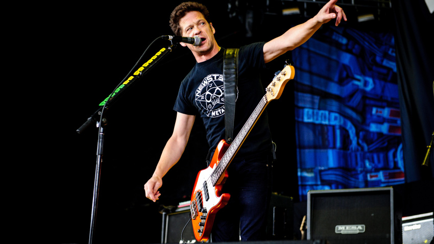 DCE4F8 Aug. 11, 2013 - Toronto, Ontario, Canada - American heavy metal band 'Newsted' on stage at Molson Canadian Amphitheatre in Toronto during Gigantour 2013..Band members:.JASON NEWSTED.MIKE MUSHOK.JESSIE FARMSWORTH.JESUS MENDEZ JR. (Credit Image: © Igor Vidyashev/ZUMAPRESS.com)