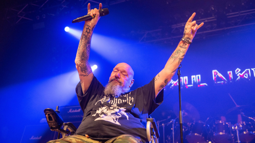 2YC9FCK September 16, 2023: former Iron Maiden singer Paul Di'Anno performs at Metalitalia festival in Trezzo Sull'Adda (MI), Italy
