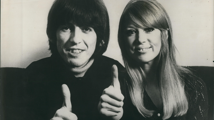 E0MN2B Jan. 01, 1956 - Beatle George Harrison weds: Beatle George Harrison, 22 was married this morning at a small register office on the outskirts of London, to model Pattie Boyd. Photo shwos Exclusive pre-wedding pictures of Beatle George Harrison and pattie boyd whose wedding takes place today.