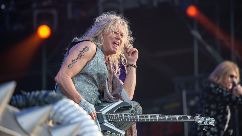 2MBF4DA June 22, 2019: Rick Savage performs with Def Leppard at the Hellfest Open Air festival
