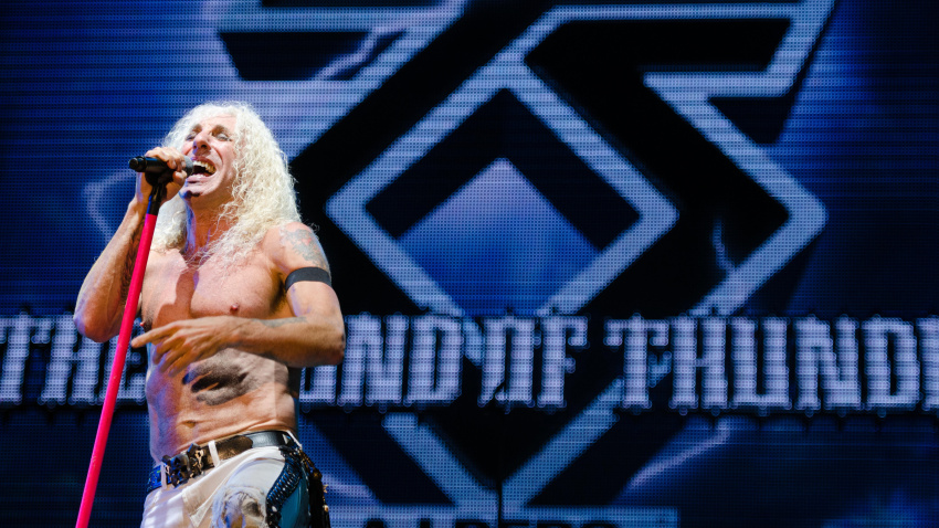 EX51P3 PIESTANY, SLOVAKIA - JUNE 27 2015: Singer of american heavy metal band Dee Snider performs on music festival Topfest in Piestany