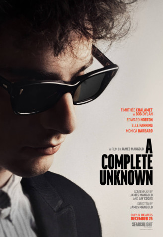 Cartel del biopic 'A Complete Unknown' con Timothée Chalamet como protagonista