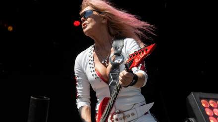 2R6E5BG Lita Ford live on the Festival Stage at Sweden Rock Festival on June 8, 2023.Photo: Fredrik Sandberg / TT / code 10080