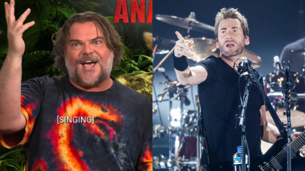 Jack Black (izquierda) y Chad Kroeger, Nickelback (derecha)
