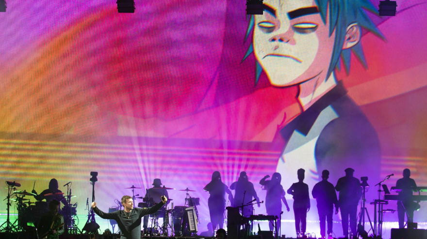 2H8H0CP GORILLAZ, SONG MACHINE LIVE FROM KONG2021de Jamie Hewlett et Max TaylorProd DB © Pathe Live - Gorillaz Productionsconcert; live